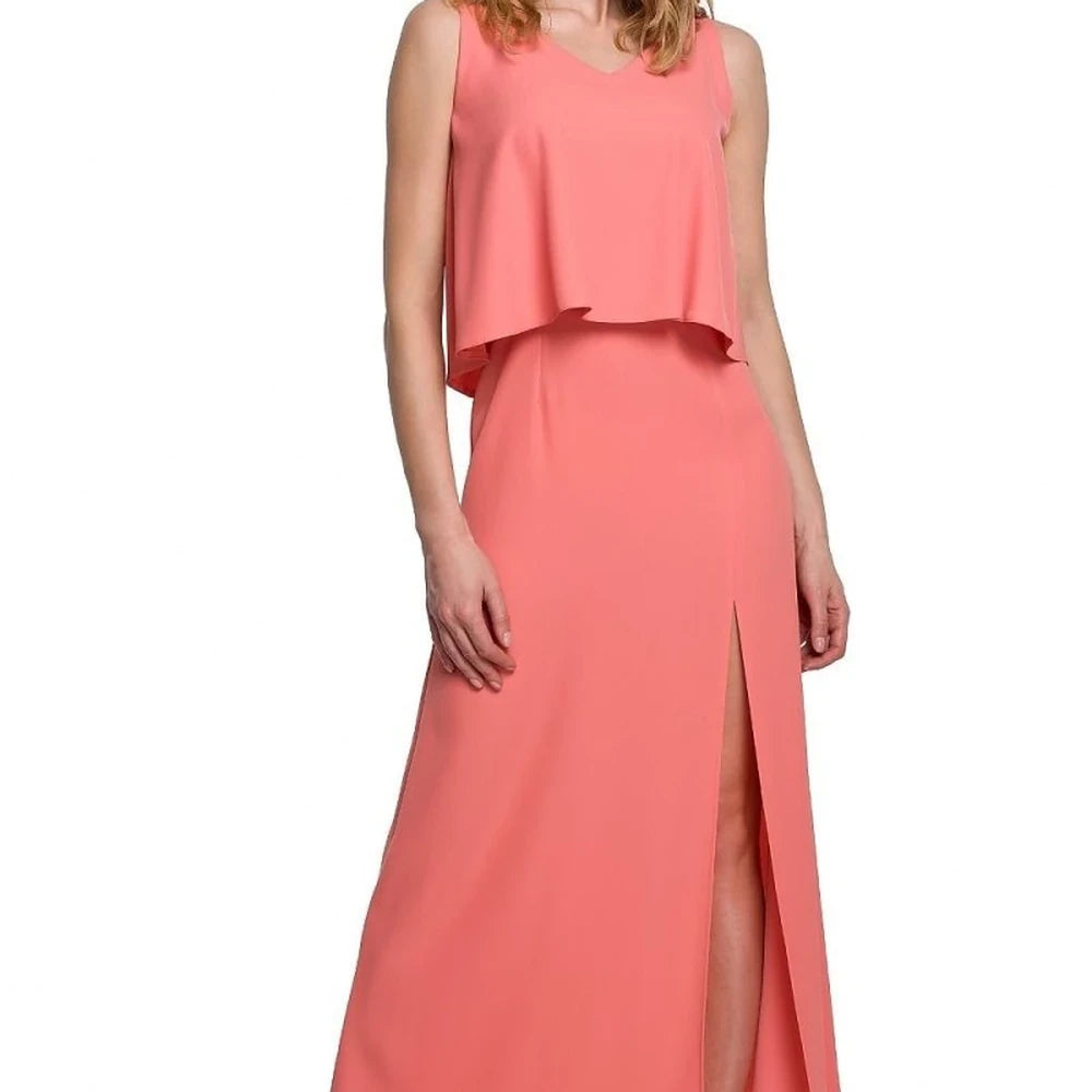 Sensual Maxi Dress with Thigh-High Slit