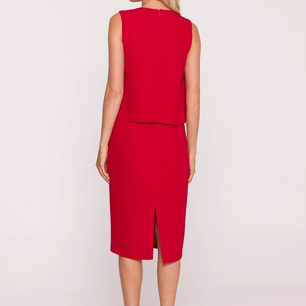 Elegant Pencil Dress with Lace Detail