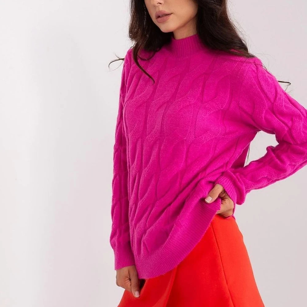 Textured Half Turtleneck Sweater