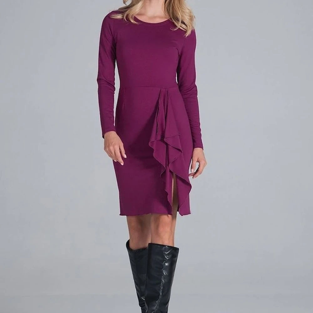 Elegant Cocktail Dress with Drapery
