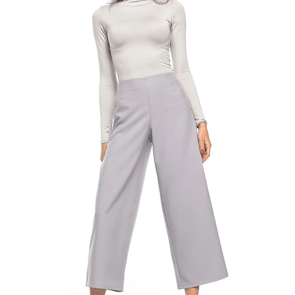 High Waisted Wide Leg Trousers