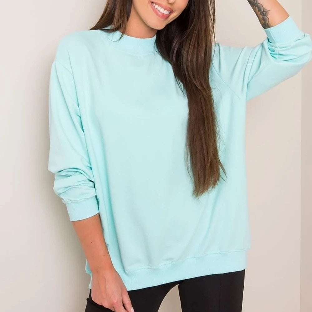 Women's Long Sleeve Stand Collar Sweatshirt