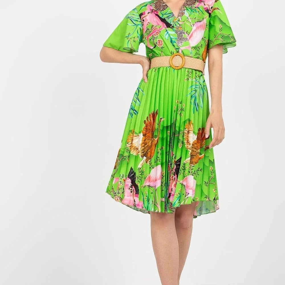 Italy Moda Day Dress with Belt