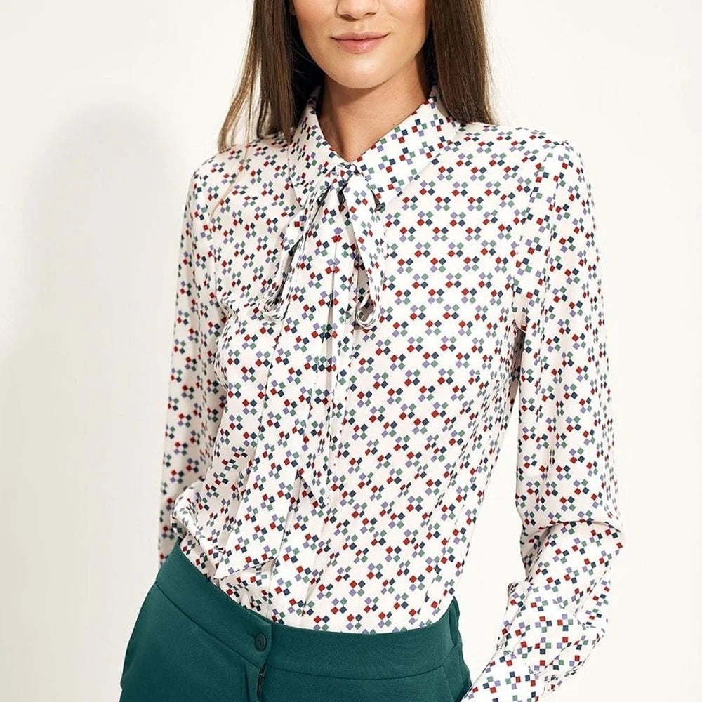 Women's Long Sleeve Bow Detail Shirt