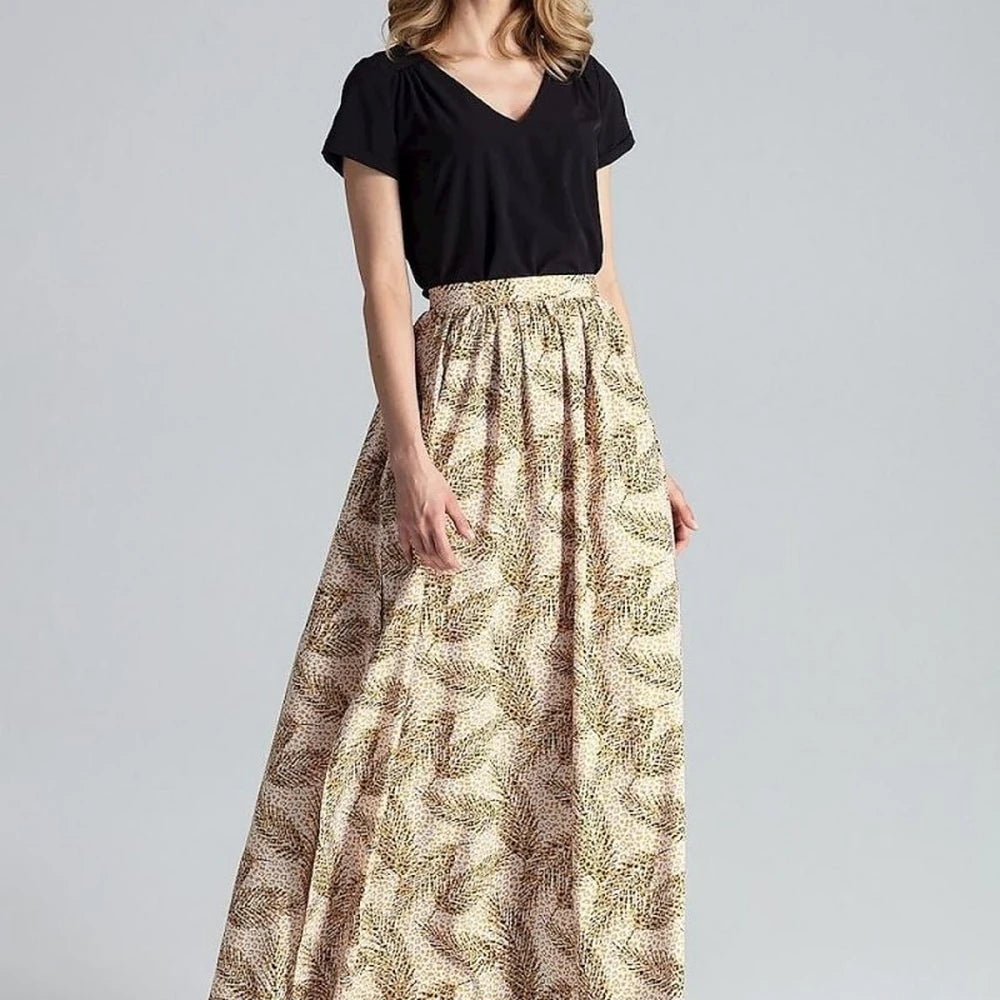 Women's Long Wide Skirt with Side Slits