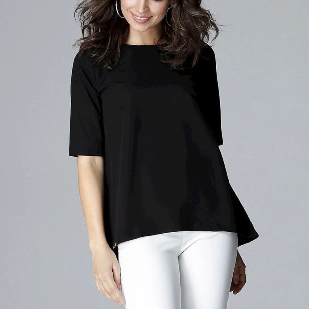 Loose Fit Blouse with Breathable Fabric