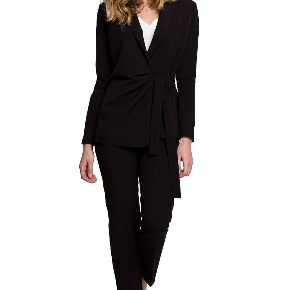 Pleated Waist Jacket with Binding