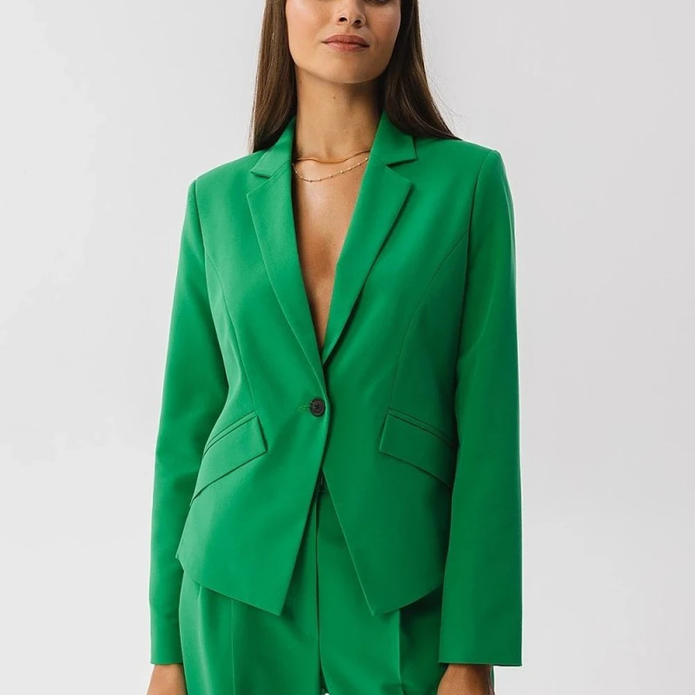 Short Asymmetrical Blazer with Single Button