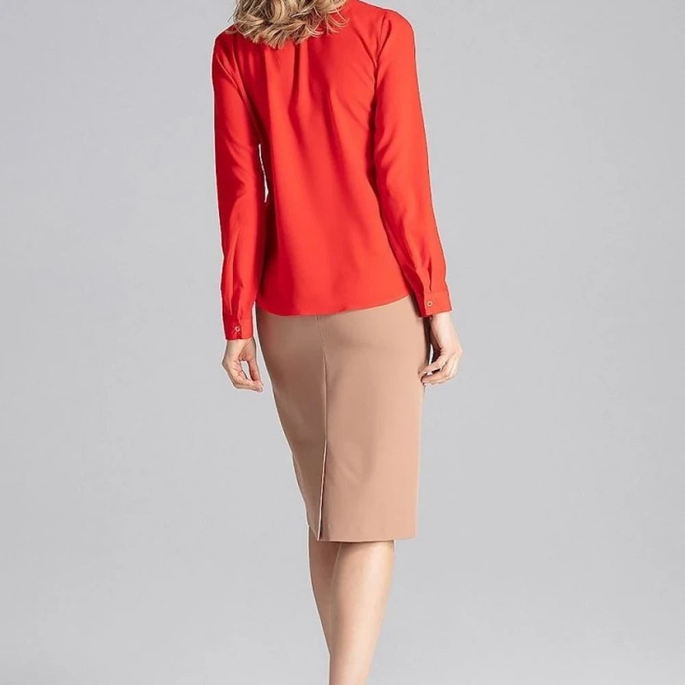 Elegant Long Sleeve Blouse with Collar