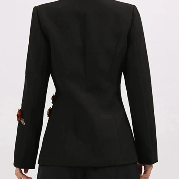 Embroidered Long Sleeve Blazer