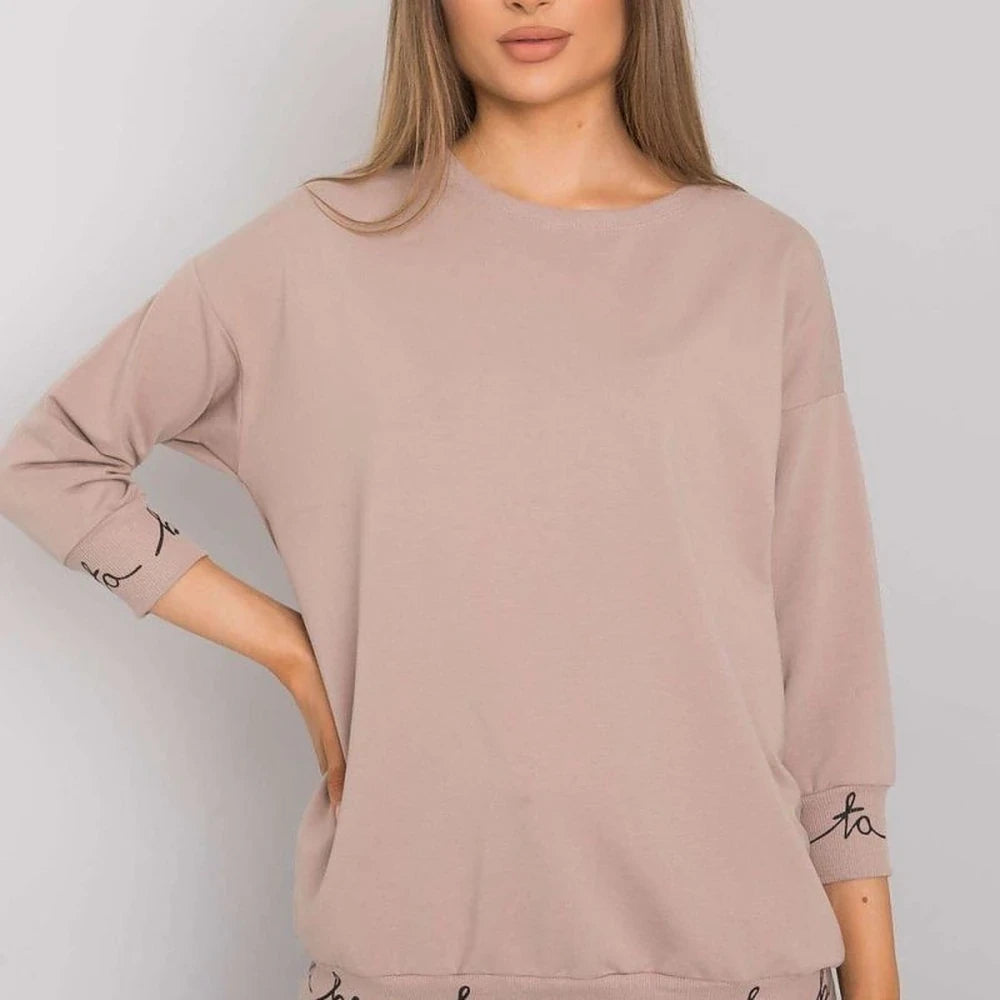 Cotton Spandex Sweatshirt - 3/4 Sleeve