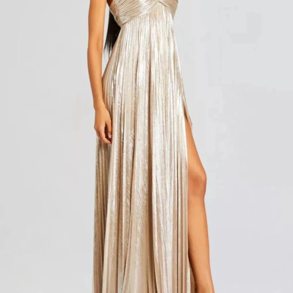 Sweetheart Neck Tube Maxi Dress with Split