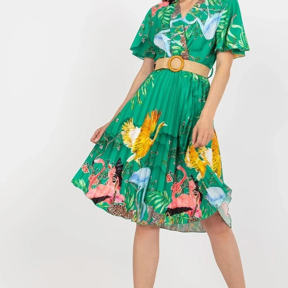 Italy Moda Day Dress with Belt