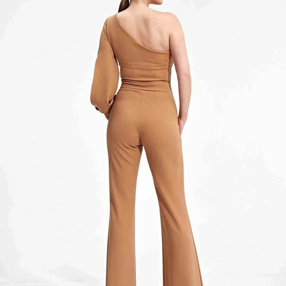 Polyester Spandex Wide Leg Jumpsuit