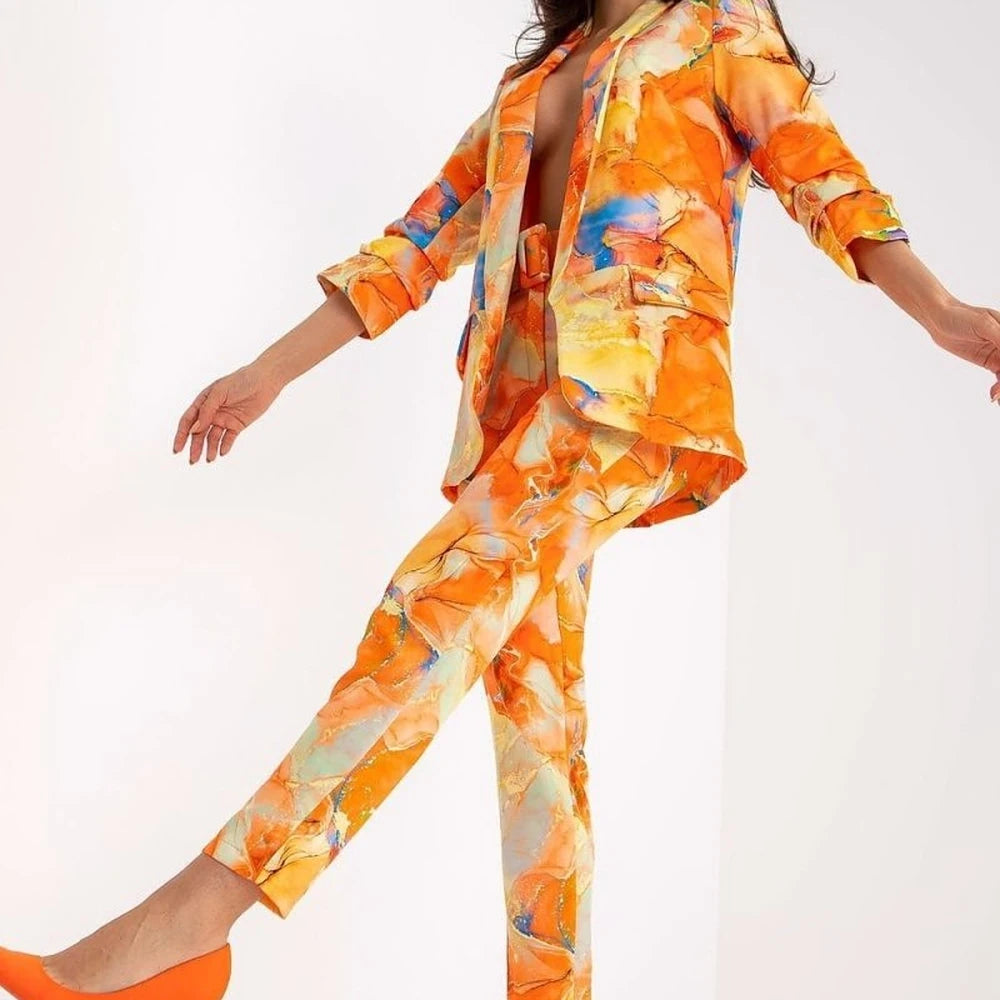 Women's Colorful Blazer with 3/4 Sleeves