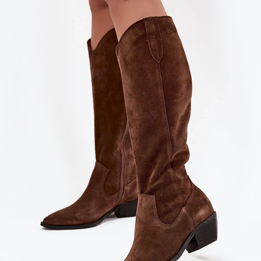 Women's Suede Cowboy Boots