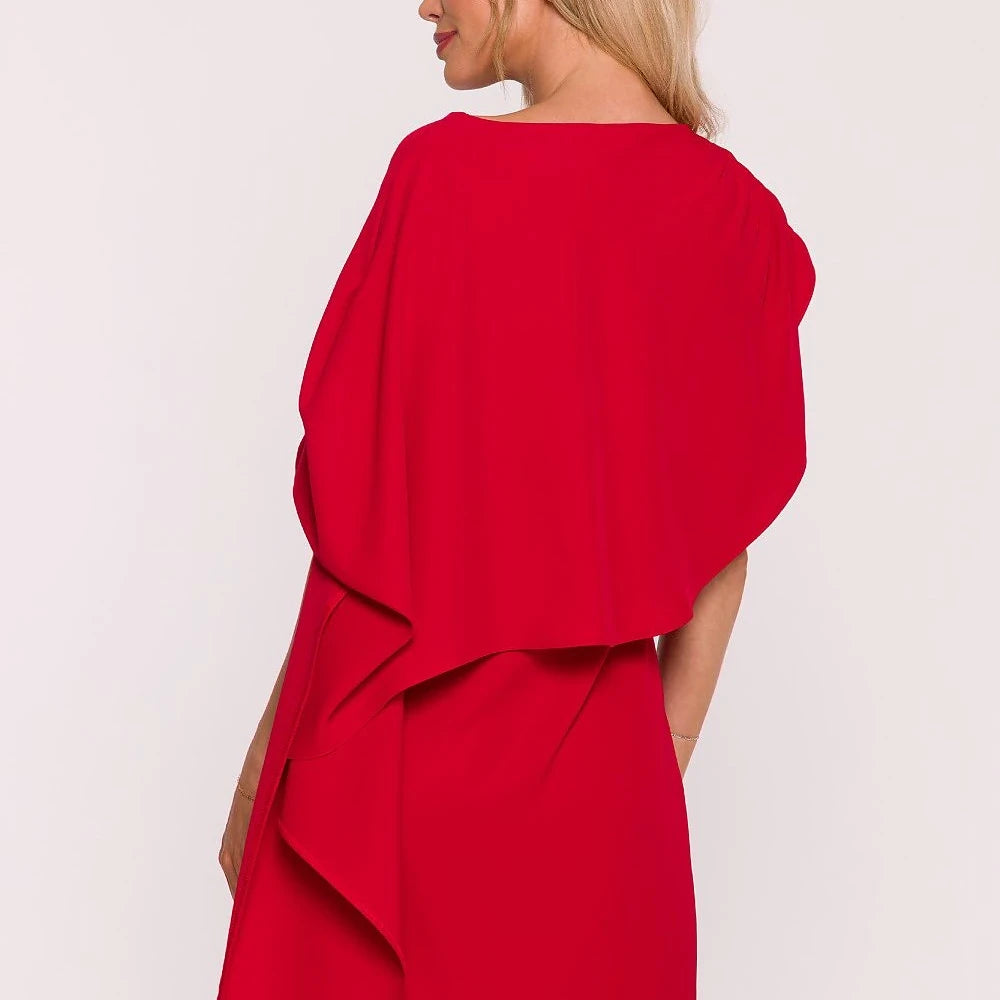 Violet Evening Dress with Cape