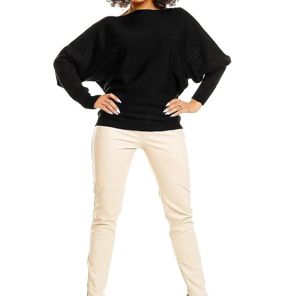 Oversize Pregnancy Sweater with Boat Neck