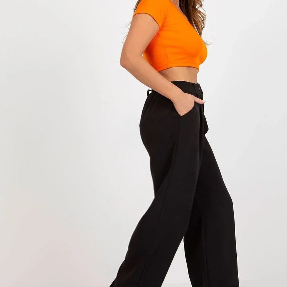 Women's High-Waisted Pleated Trousers