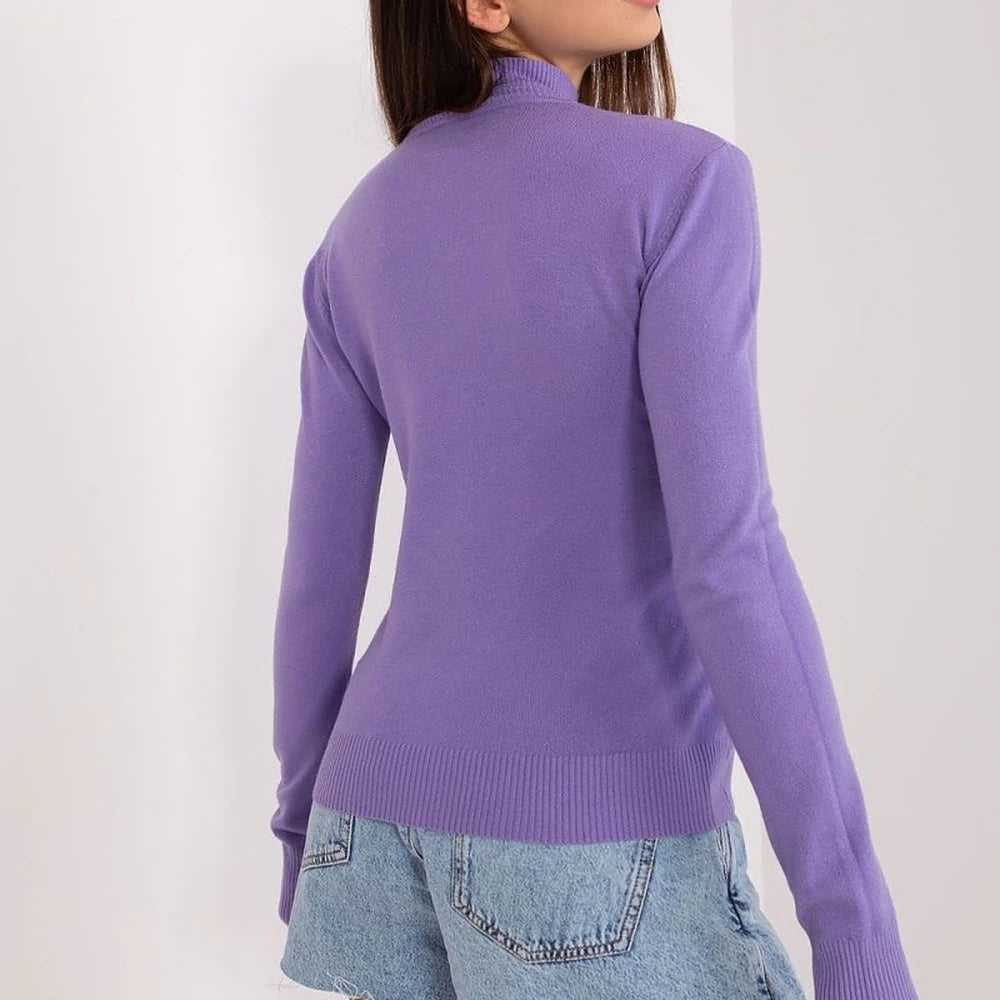 Striped Turtleneck Long Sleeve Sweater