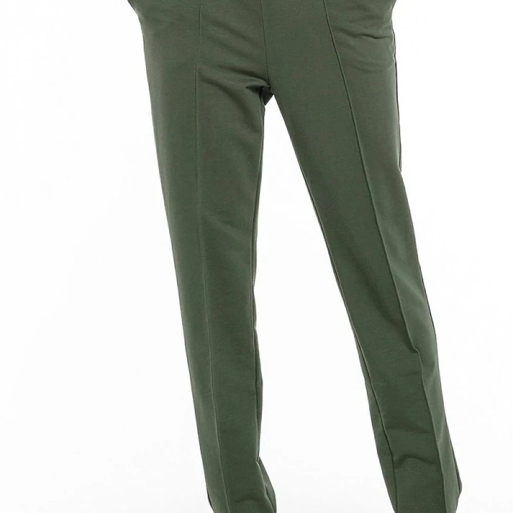 Cotton Knit Trousers with Pockets