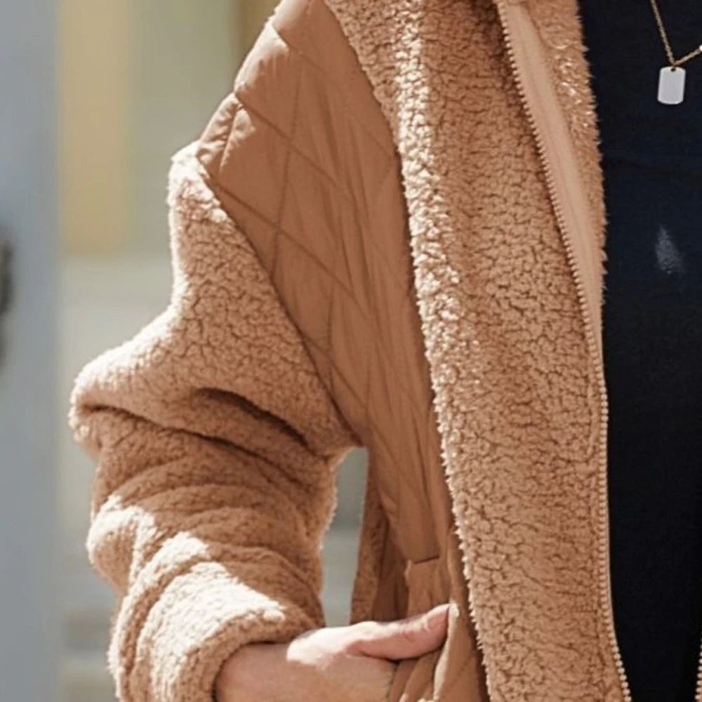 Collared Zip-Up Jacket with Pockets