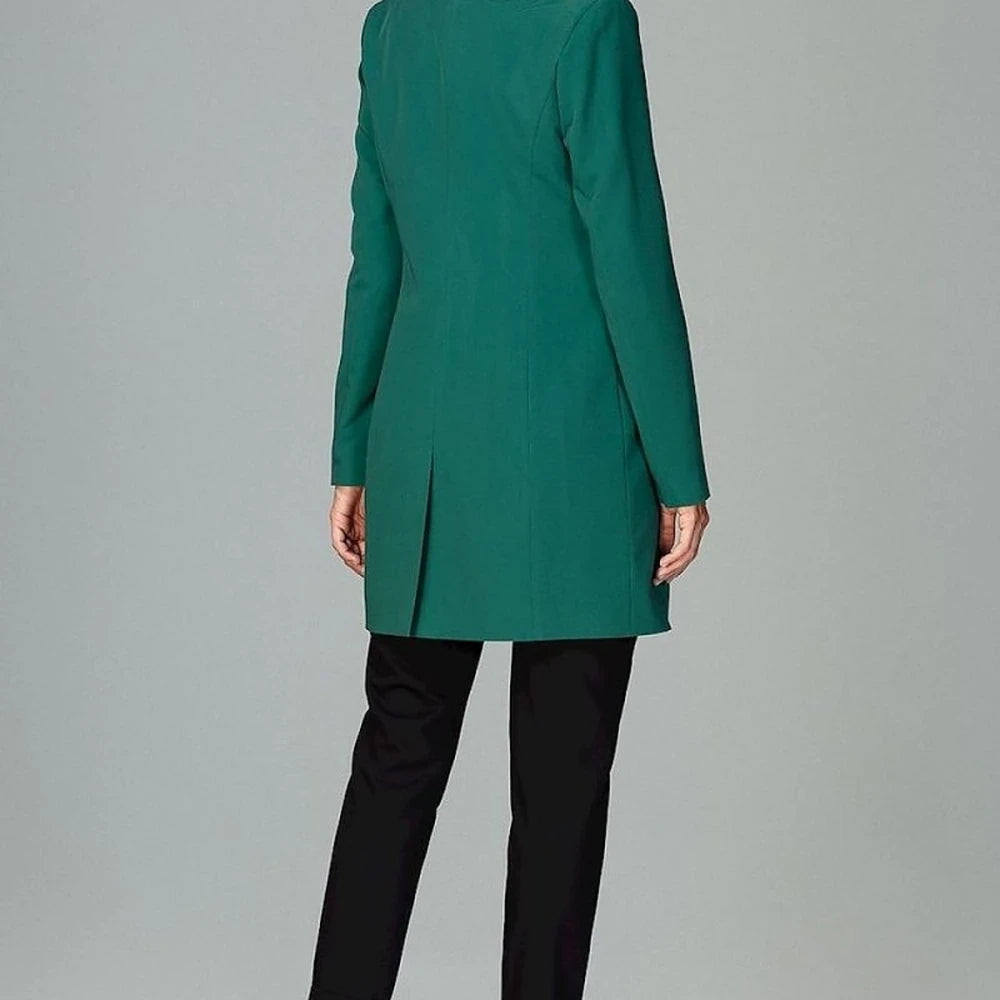 Jacket with Button Fastening and Side Pockets