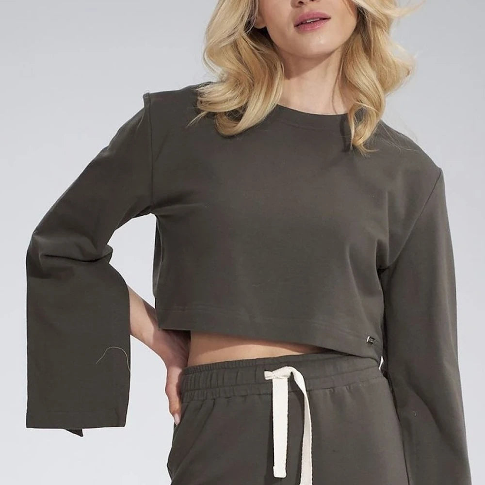 Cotton Wide Sleeve Sweatshirt