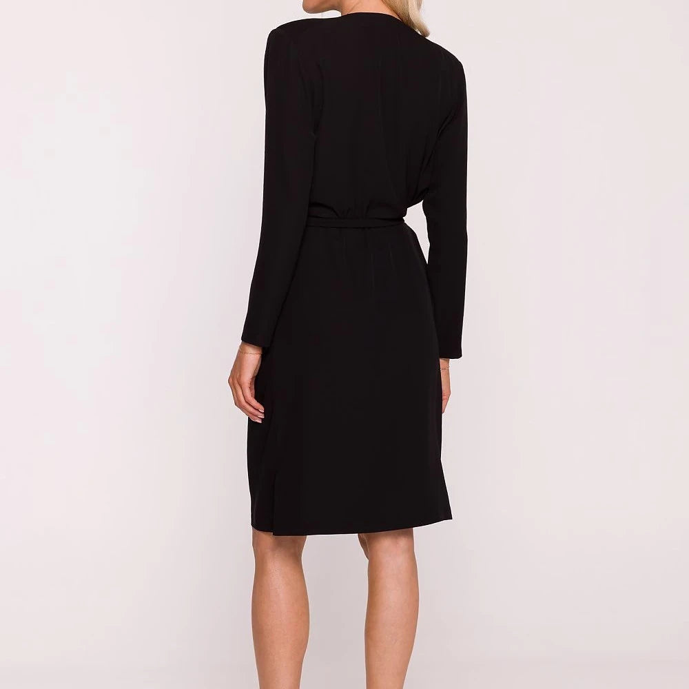 Violet Pencil Dress with Water Neckline