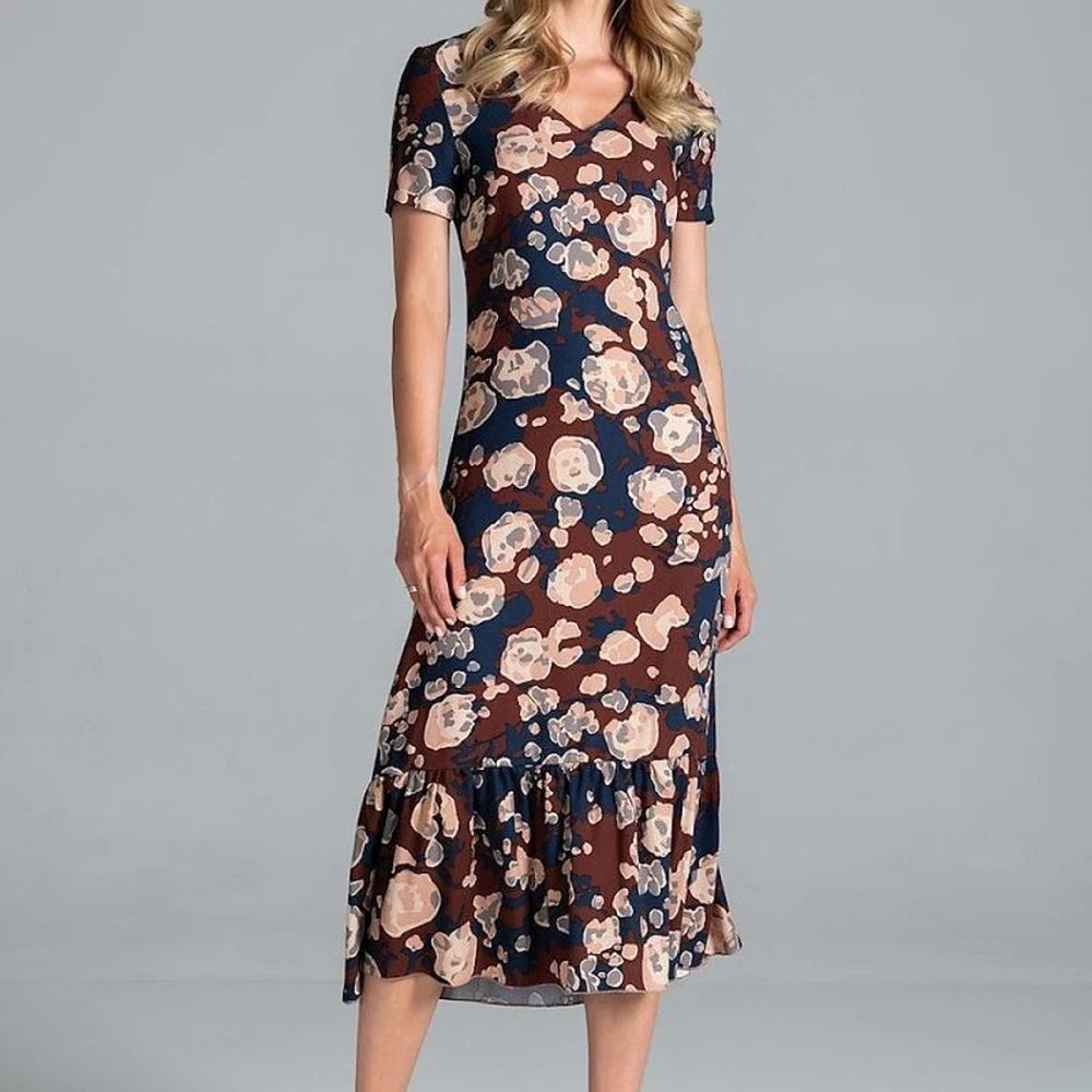 Midi Dress with Sweetheart Neckline