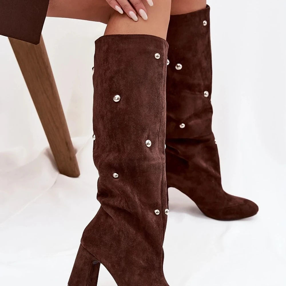 Women's Faux Suede Heel Boots