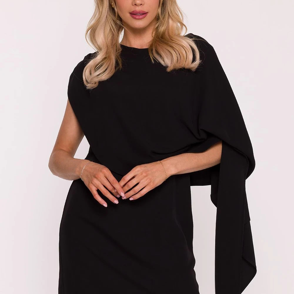 Violet Evening Dress with Cape