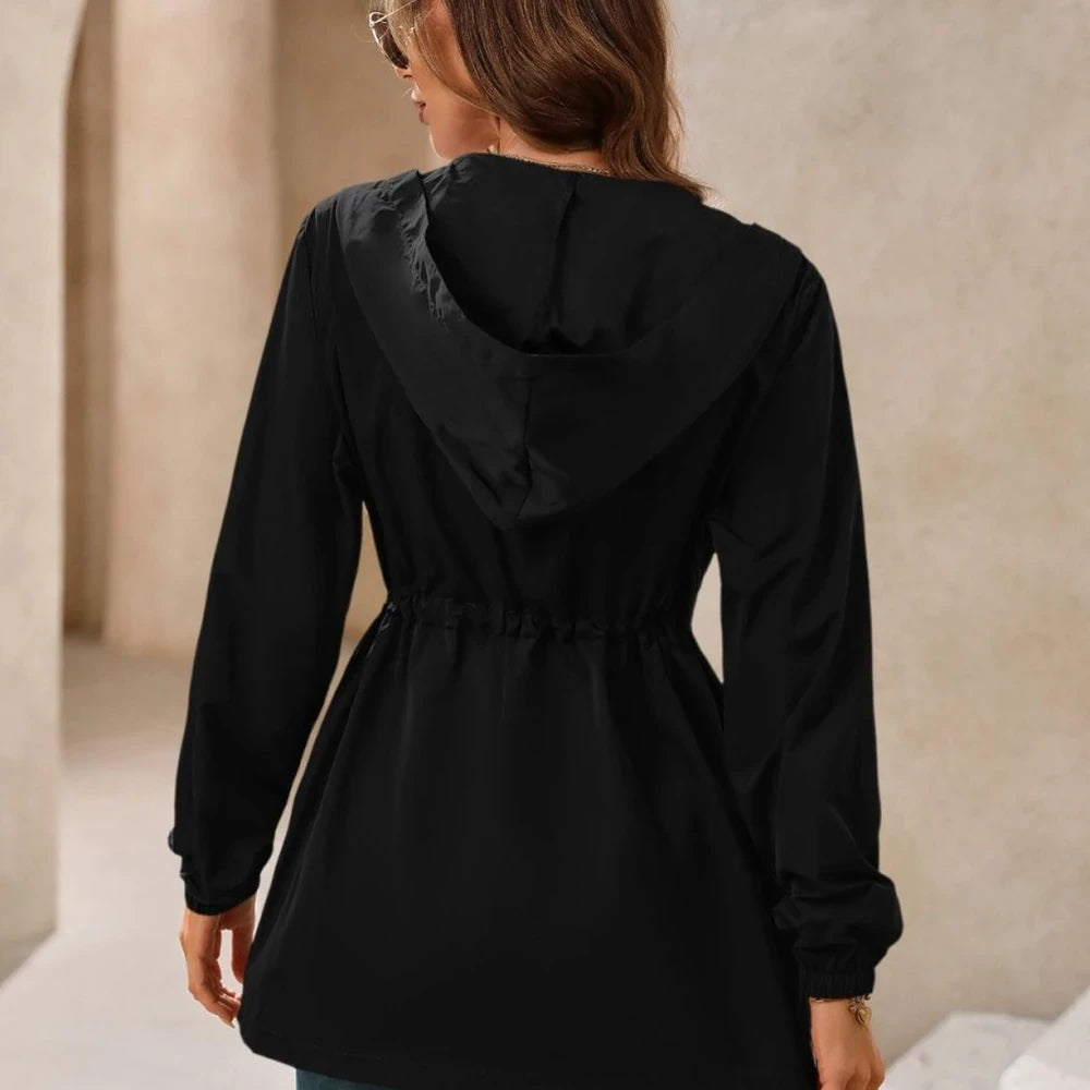 Waterproof Long Sleeve Hooded Windbreaker