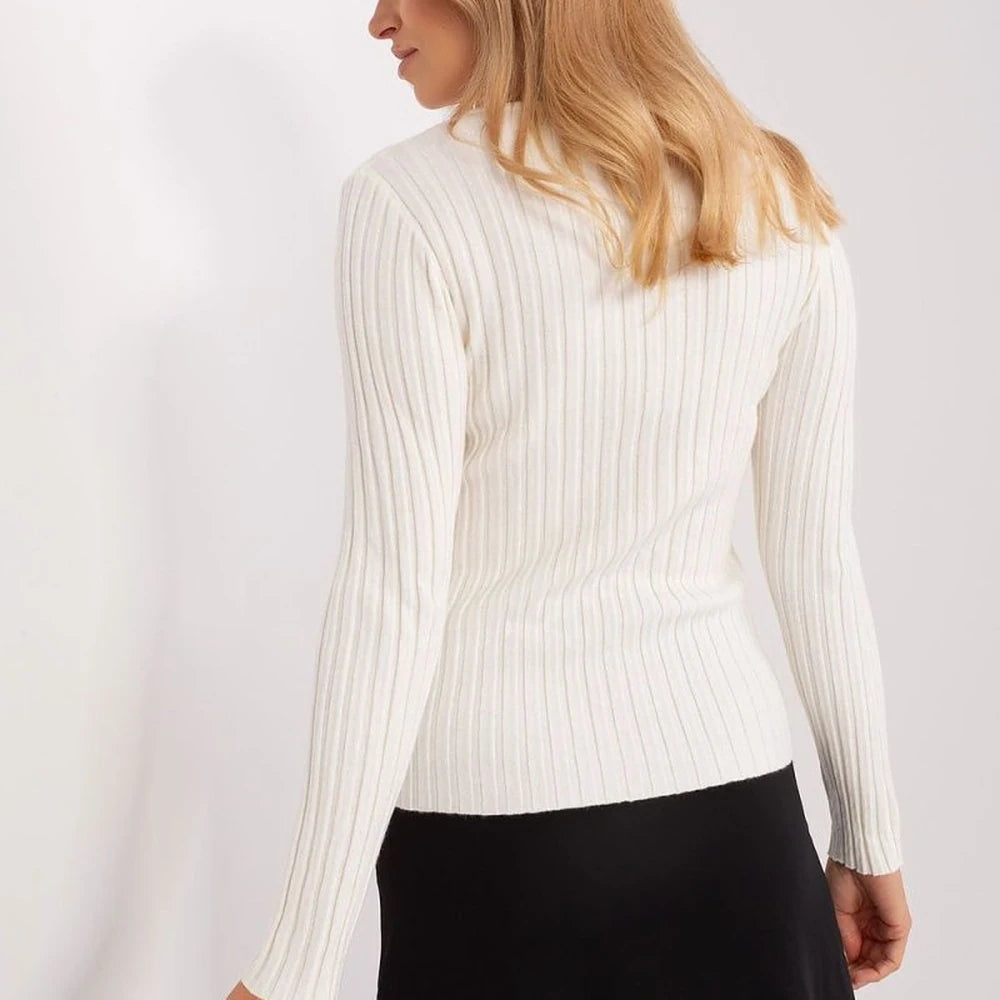 Ribbed Knit Round Neck Sweater