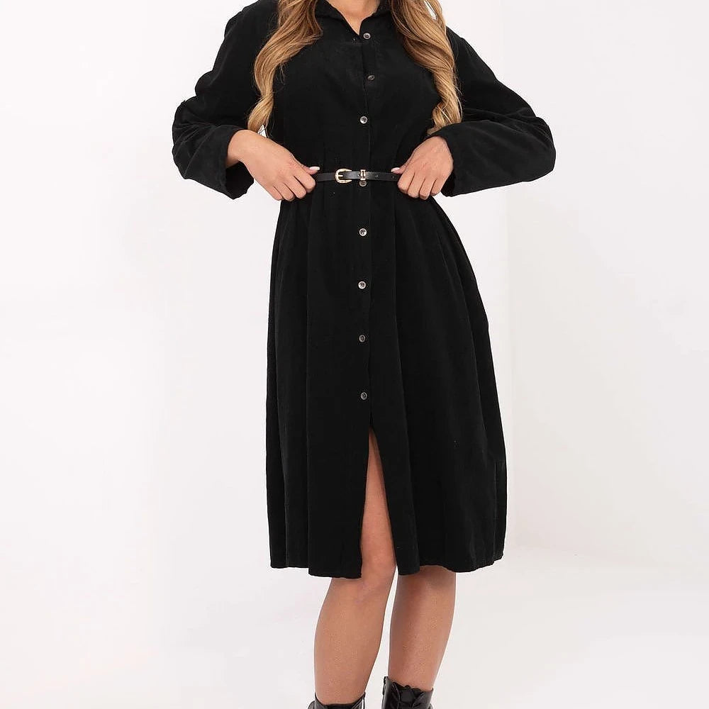 Classic Cotton Midi Shirt Dress