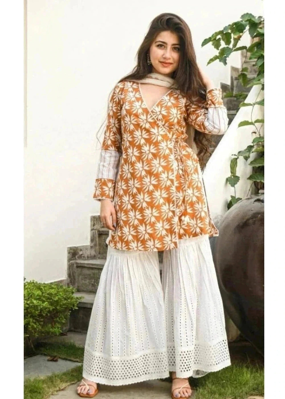 Women's procin cotton angrakha
