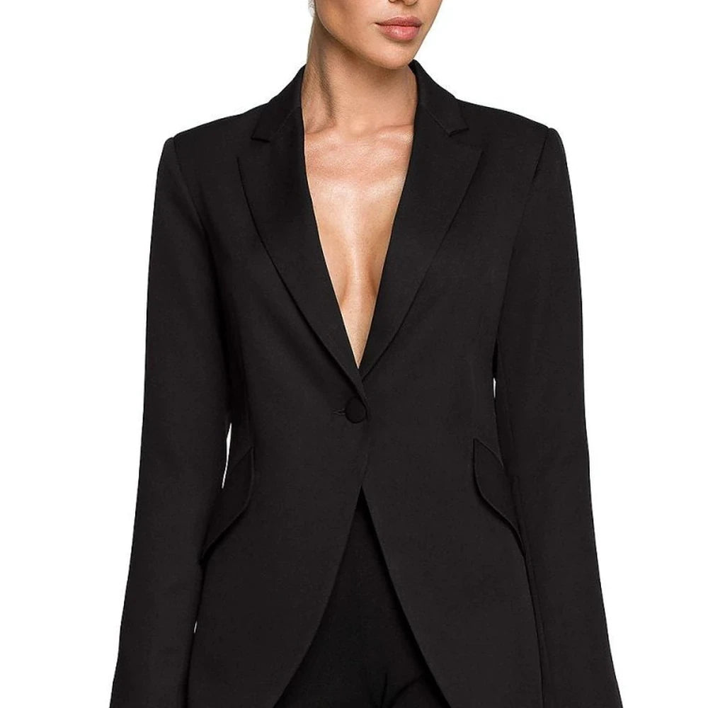 Waisted Cut Blazer with Patch Pockets