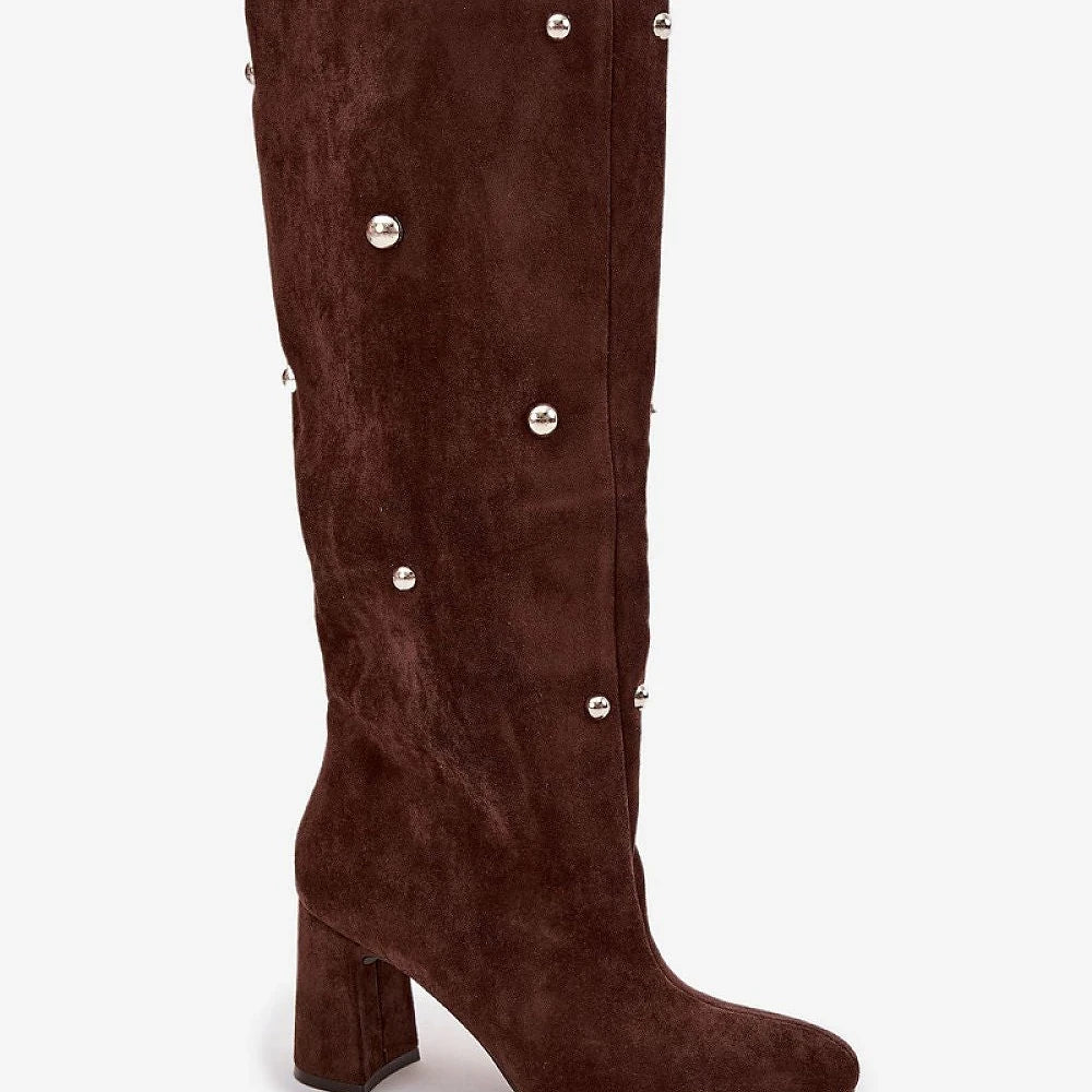 Women's Faux Suede Heel Boots