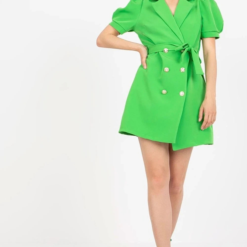 Elegant Envelope Dress with Tie Belt
