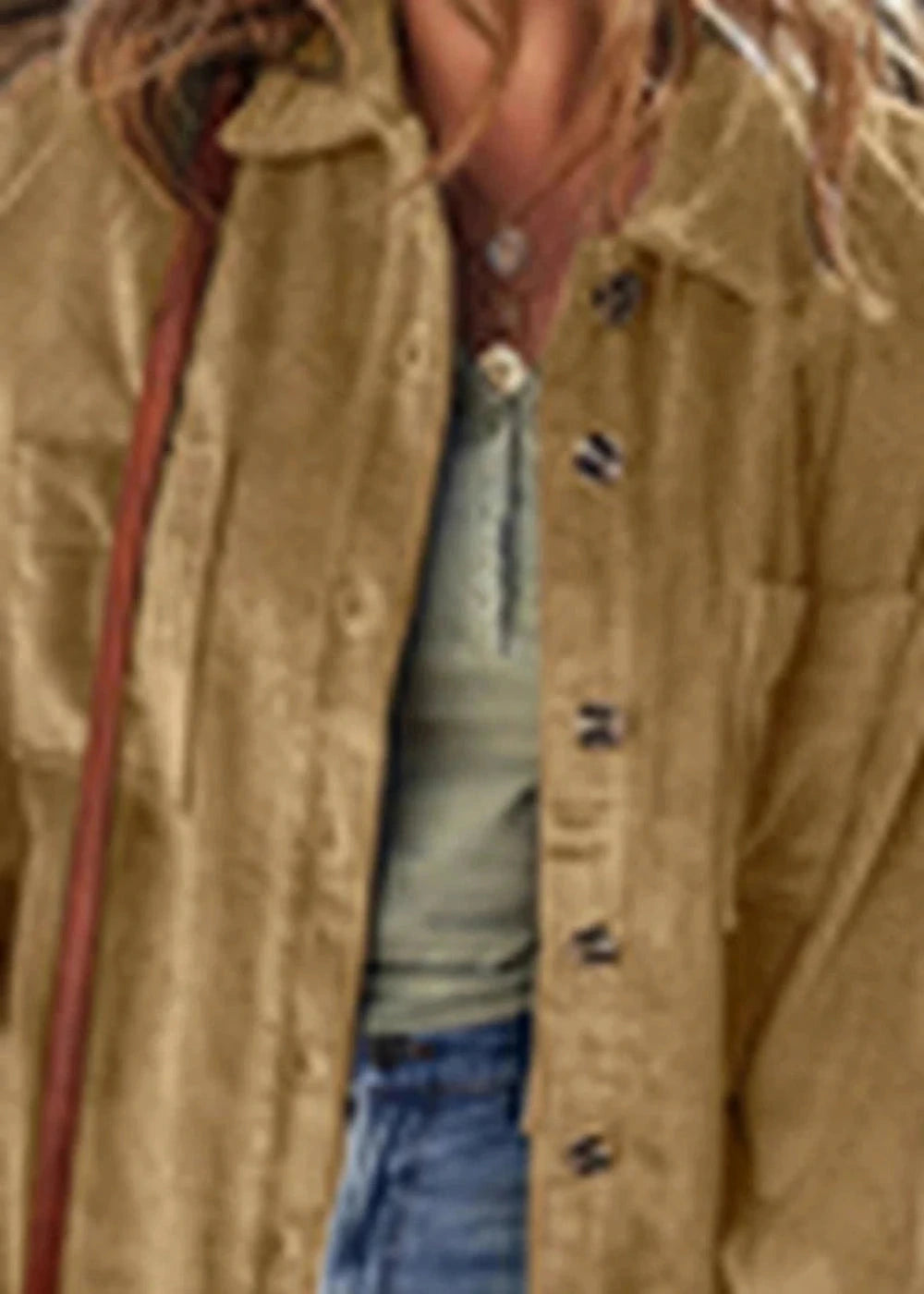 Polyester blend long sleeve jacket