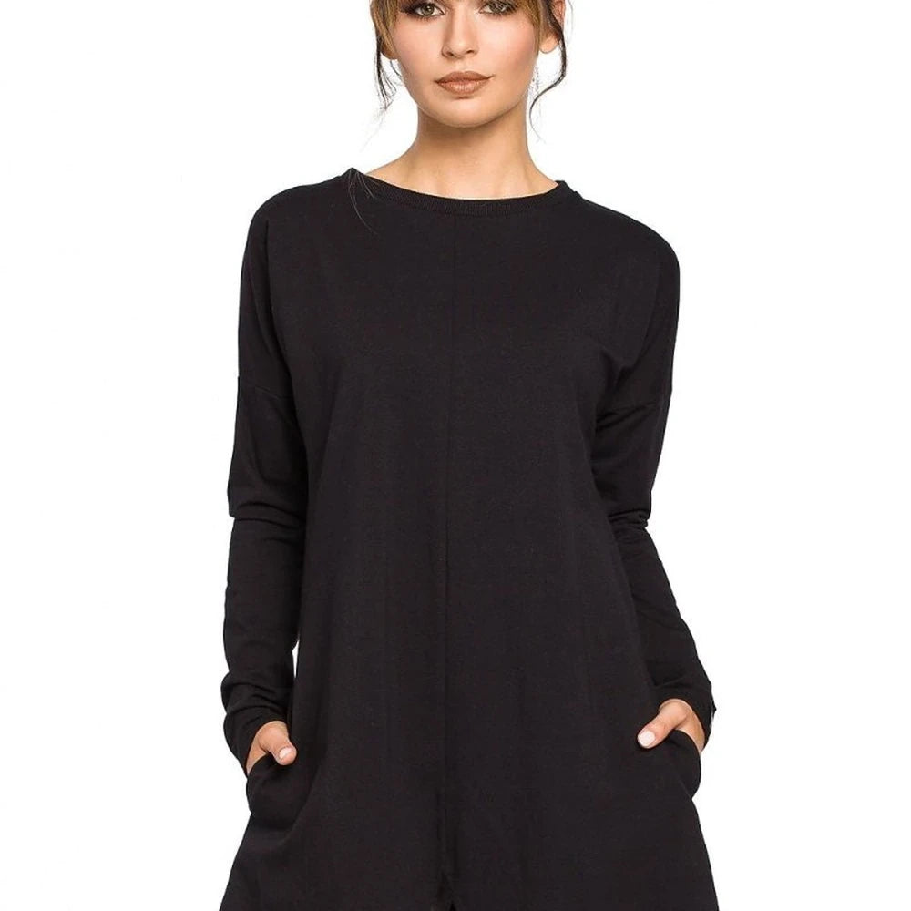 Cozy Cotton Blend Tunic with Long Sleeves
