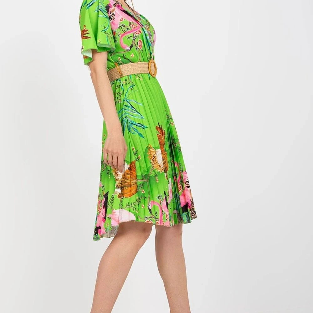 Italy Moda Day Dress with Belt