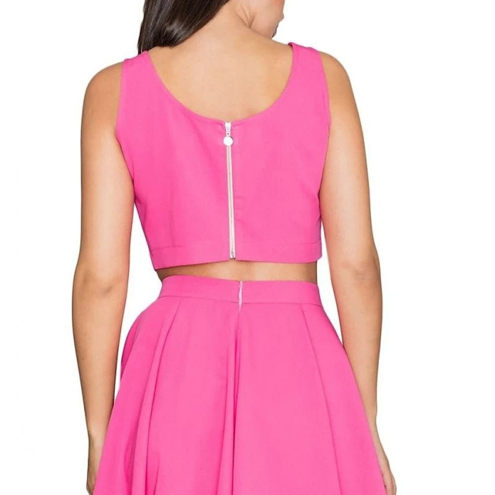 Women's Trendy Skirt Set with Zipper