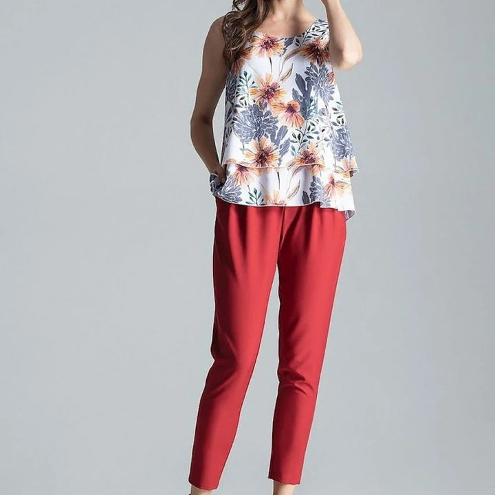 Sleeveless Flared Layer Top