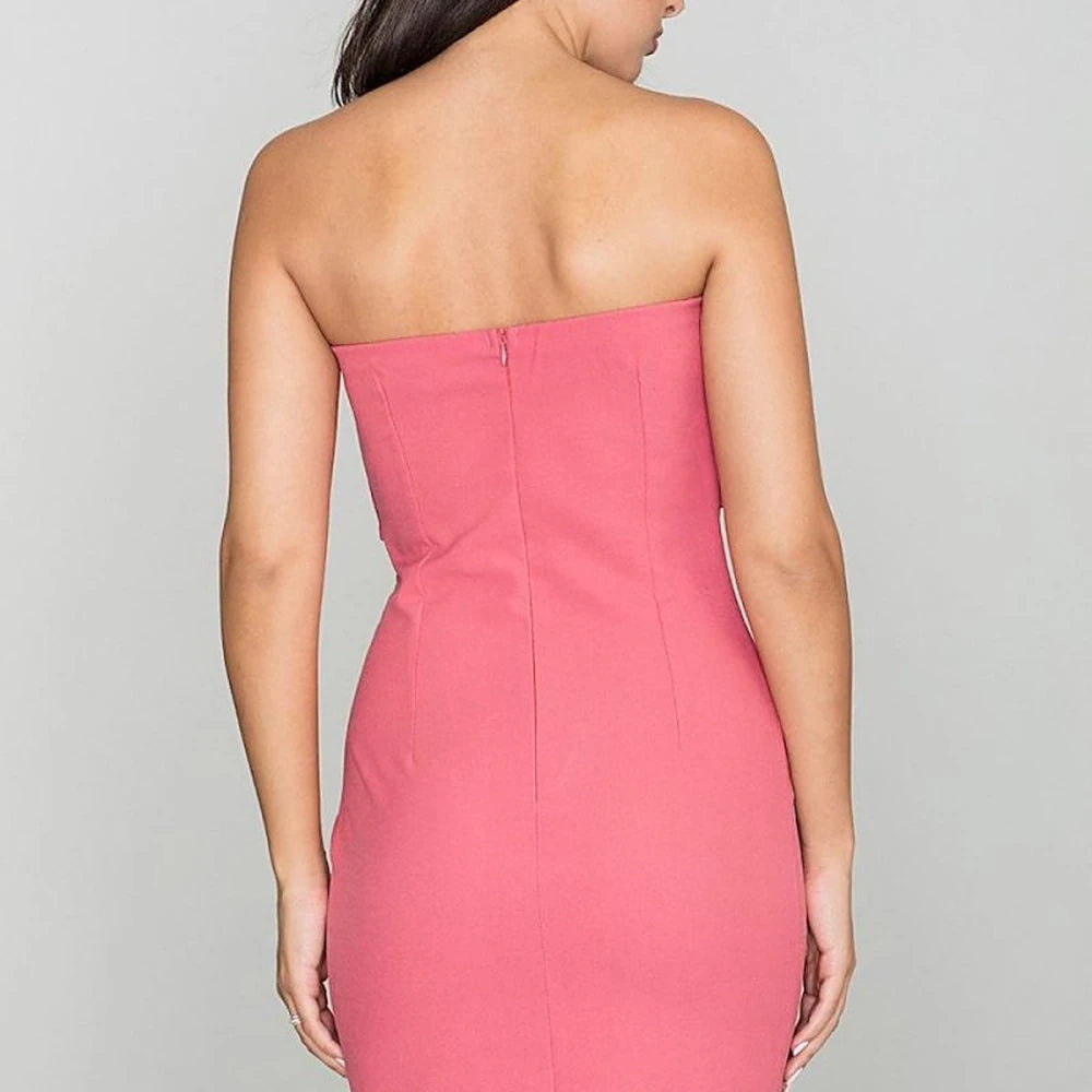 Fitted Open Shoulder Cocktail Dress