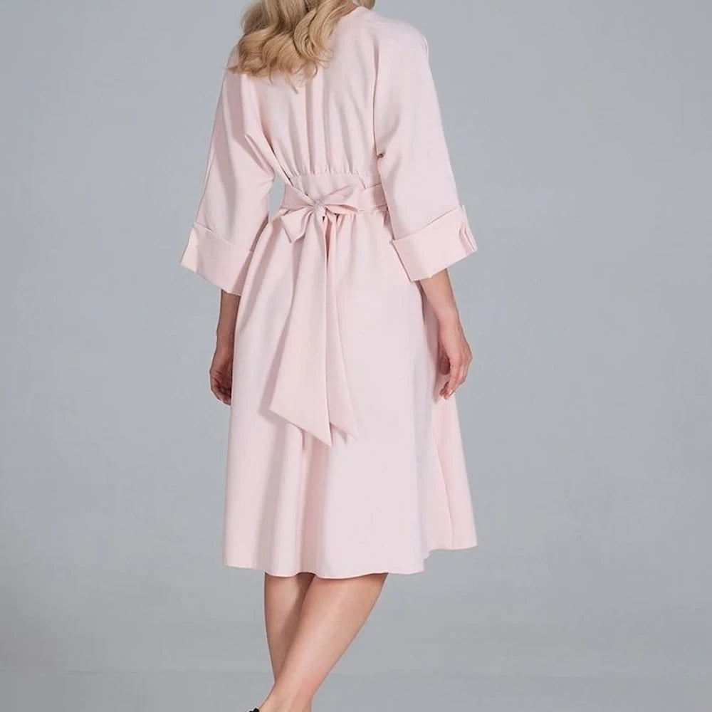 Midi Dress with Kimono Top