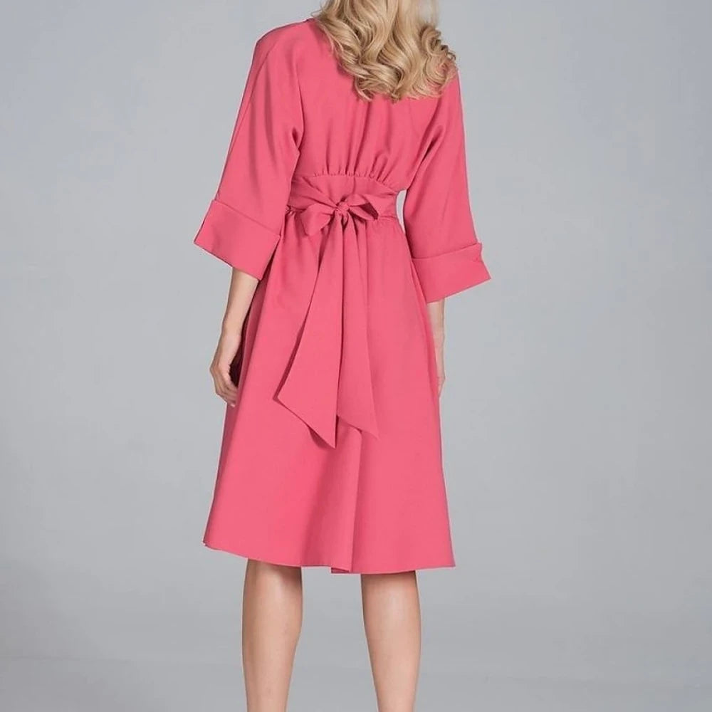 Midi Dress with Kimono Top