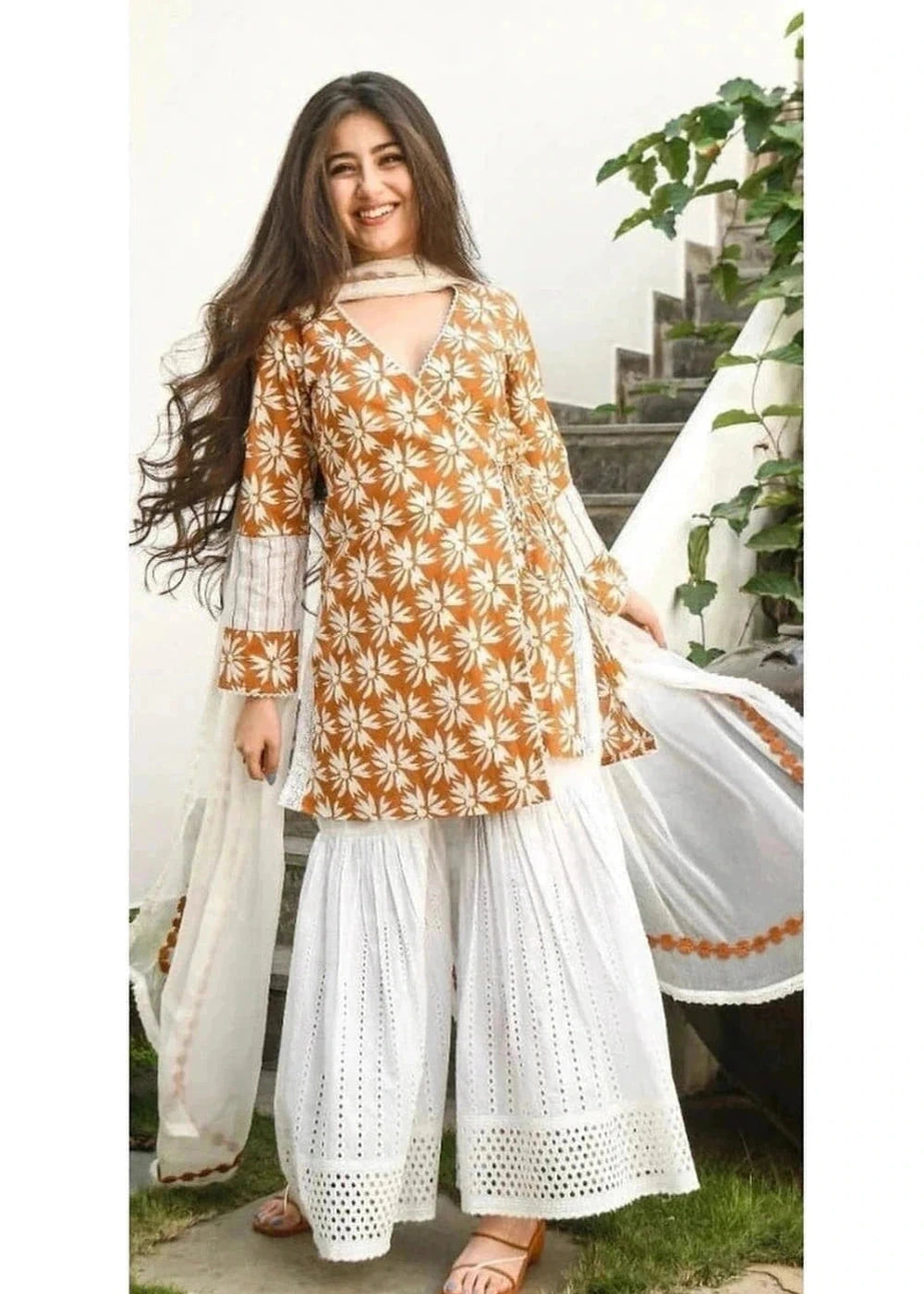 Women's procin cotton angrakha