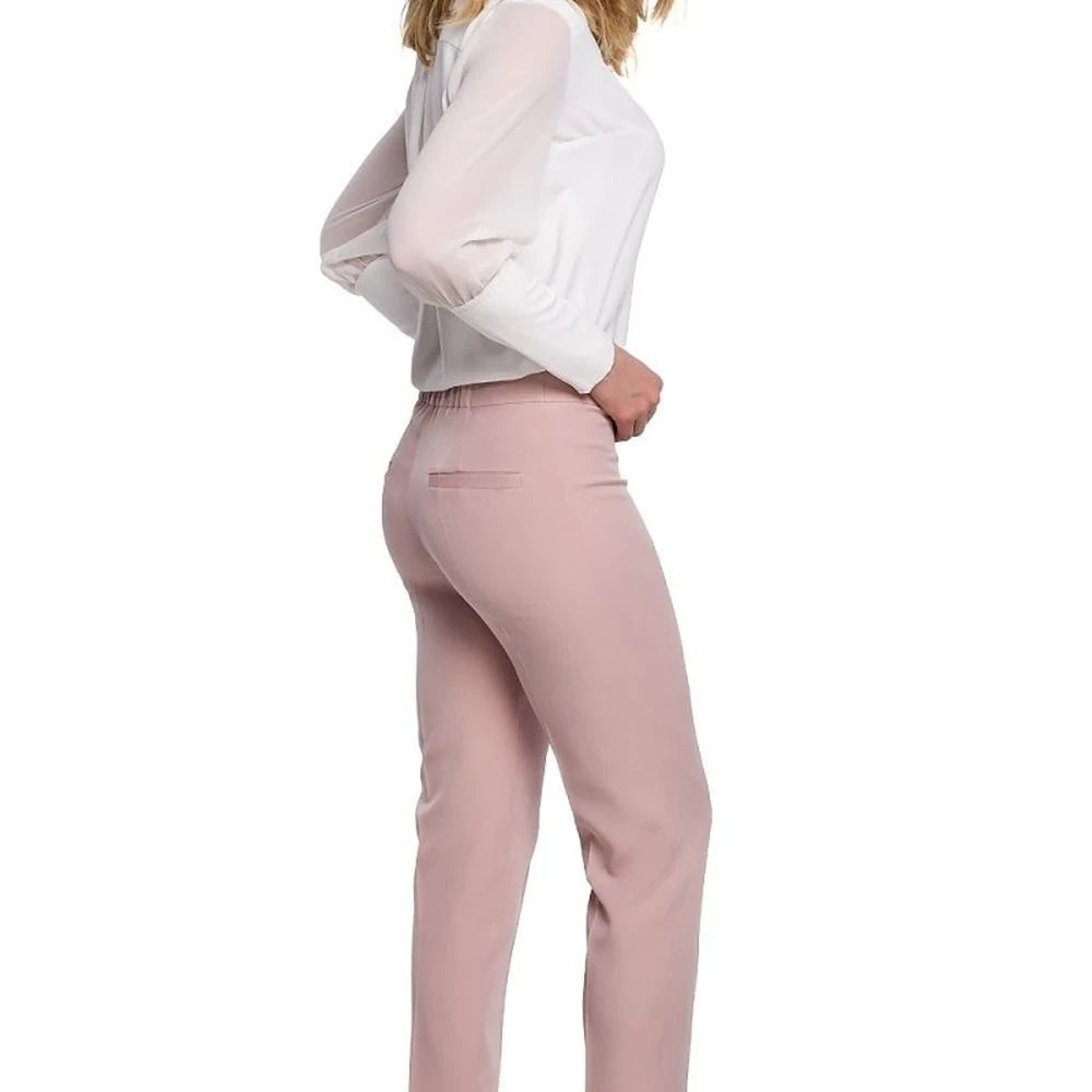 Straight Leg Trousers with Concealed Zip