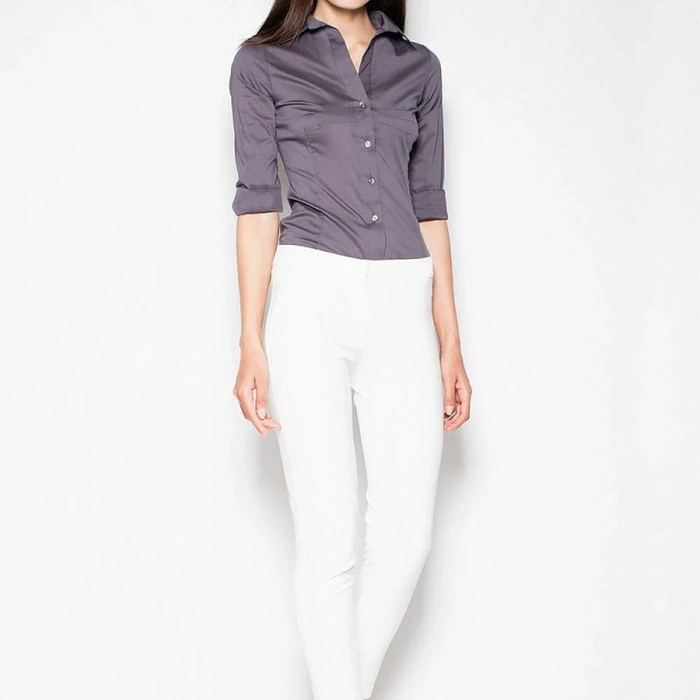 Cotton Collar Long Sleeve Shirt